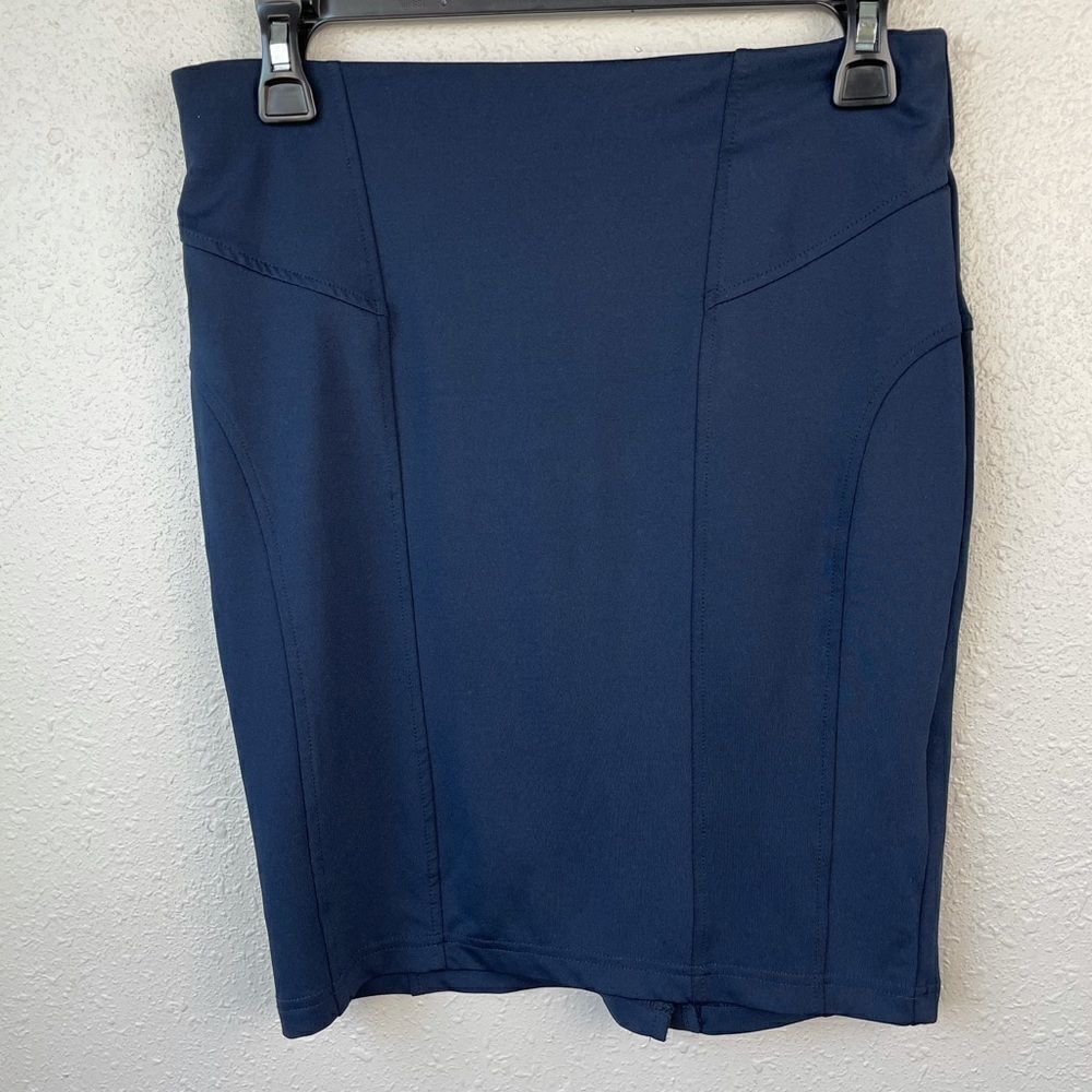 Flame Navy Blue Mini Skirt Size S EUC